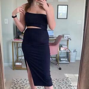 NAVY Cutout One-Shoulder Dress